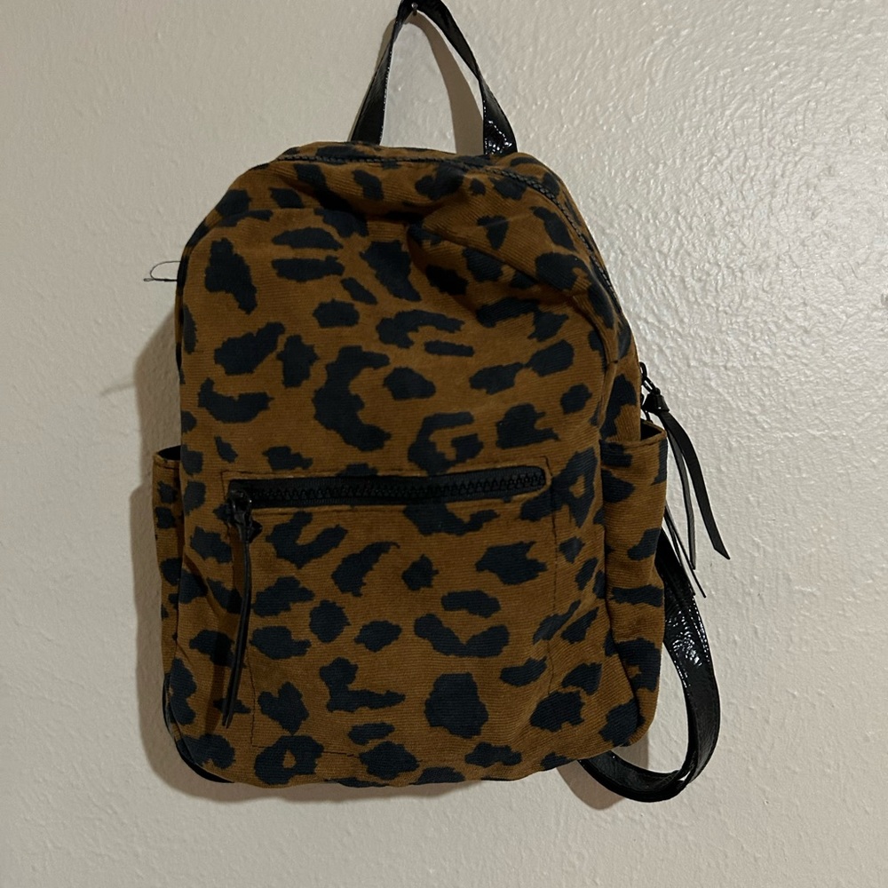 Leopard Print Mini Backpack - image 1